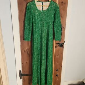 Vintage Green Evening Dress